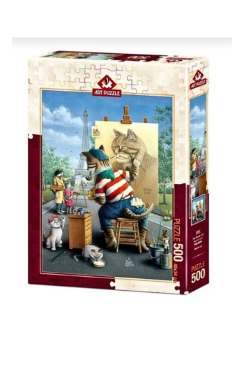 Ressam Kedi 500 Parça Puzzle