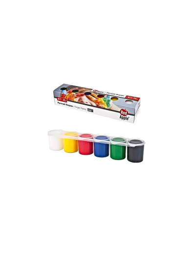 RED APPLE PARMAK BOYA 25ML SIRALI SET 6 RENK