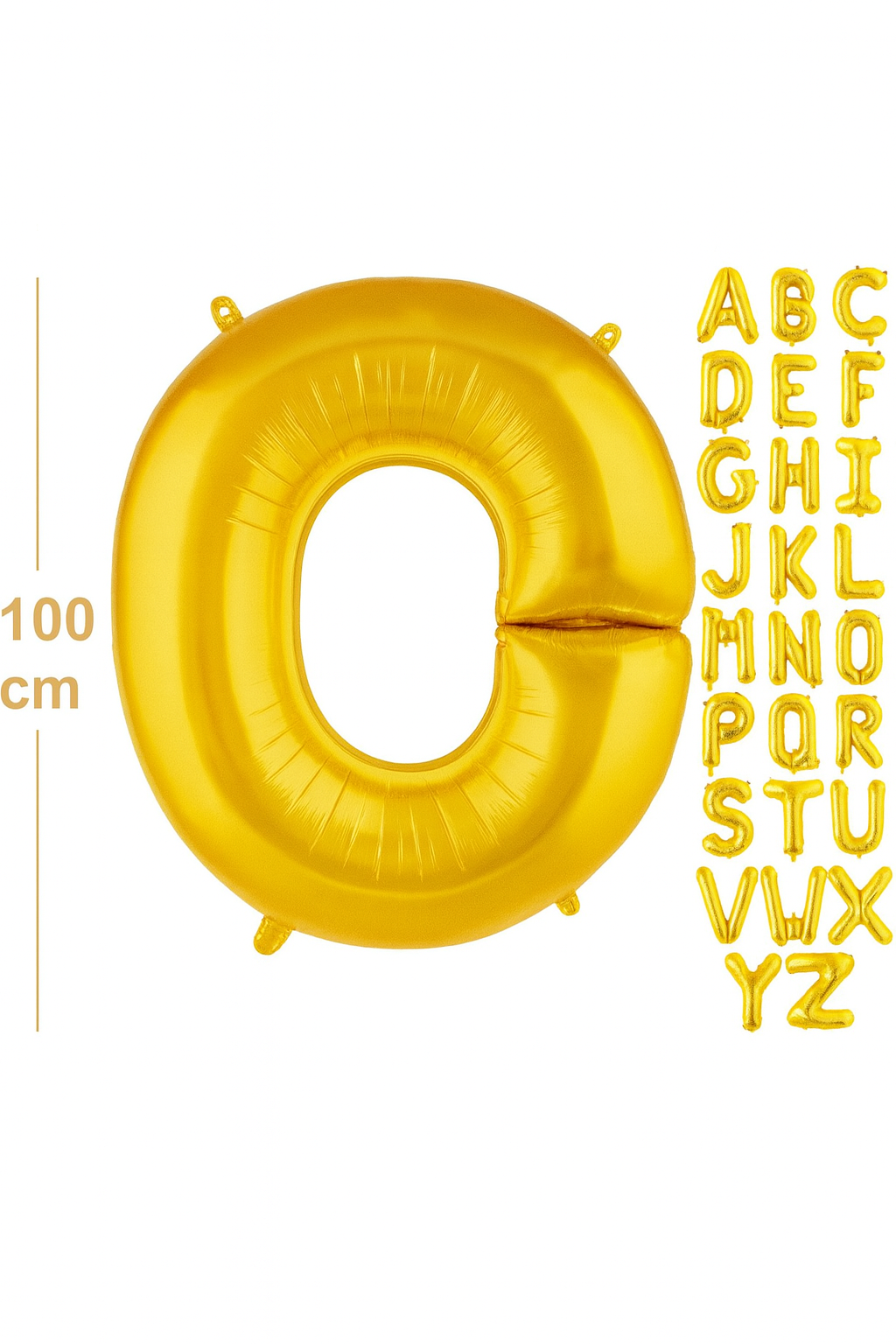 100 cm Altın Renk Harf Folyo Balon –  O harf