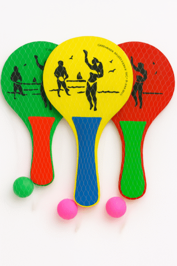Çocuk Plaj Tenis Raket Seti – 2 Raket + Top, Yaz Oyunu