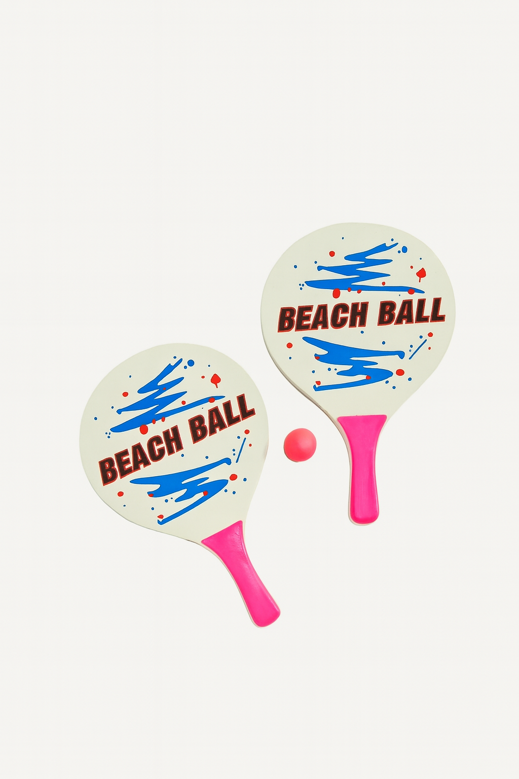 Beach Ball Ahşap Plaj Tenisi Seti – 2 Raket + 1 Top