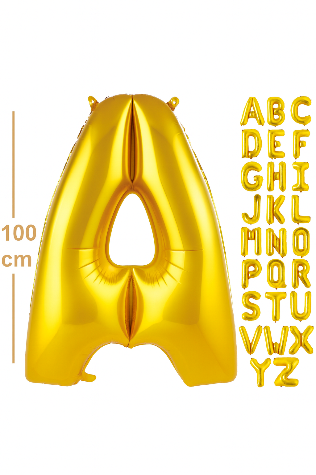 100 cm Altın Renk Harf Folyo Balon – A harf