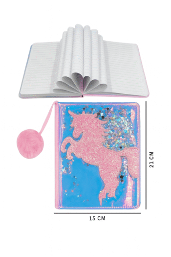 Unicornlu Parıltılı Defter A5 – Kız Çocukları İçin Günlük ve Not Defteri