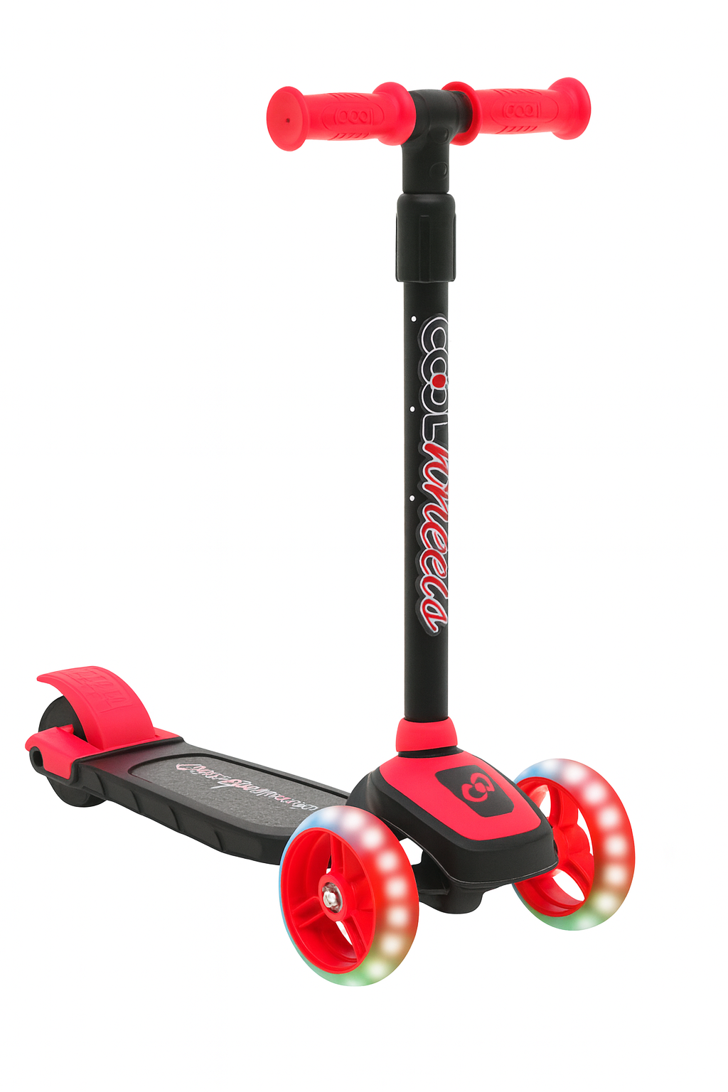 Cool Wheels Çocuk Scooter Pembe– LED Işıklı 3 Tekerlekli Scooter