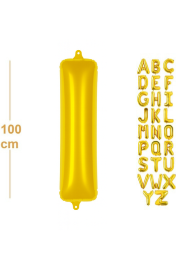 100 cm Altın Renk Harf Folyo Balon – I harf