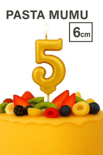 Eagle Candle Rakamlı Pasta Mumu 5 – Altın (6 cm)