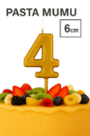 CRV Rakamlı Pasta Mumu 4 – Altın (6 cm) (Kopya)